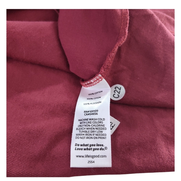 Mens "Life Is Good" Crusher Tee- Long Sleeve Size Large - Picture 6 of 6